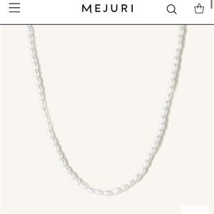 Mejuri tiny pearl necklace